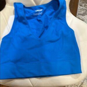 Aerie Blue V-Neck Sports Bra